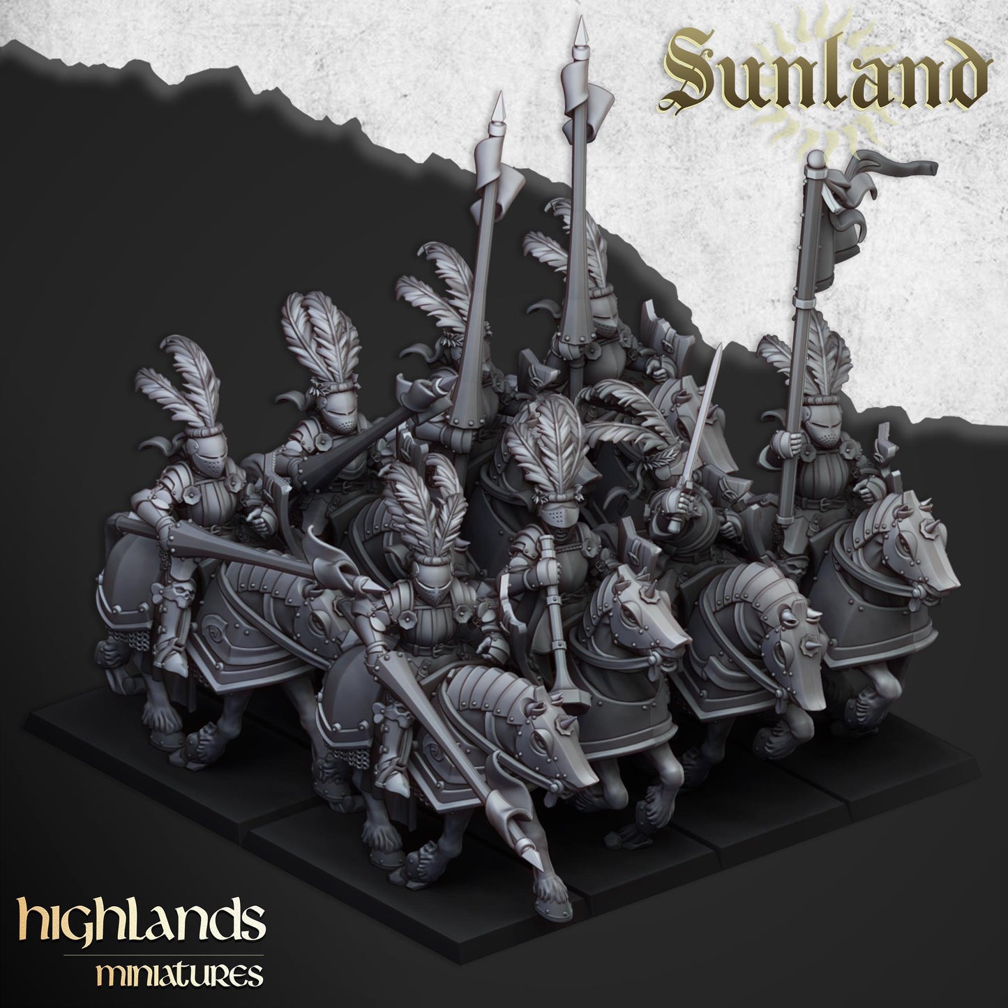 Sunland Cavalry with Command Group 10 models Highland Miniatures Cavalry various scales (US tariffs are pre-paid by us)