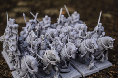 Questing Knights with Command Group 10 models Highland Miniatures Cavalry various scales (US tariffs are pre-paid by us)