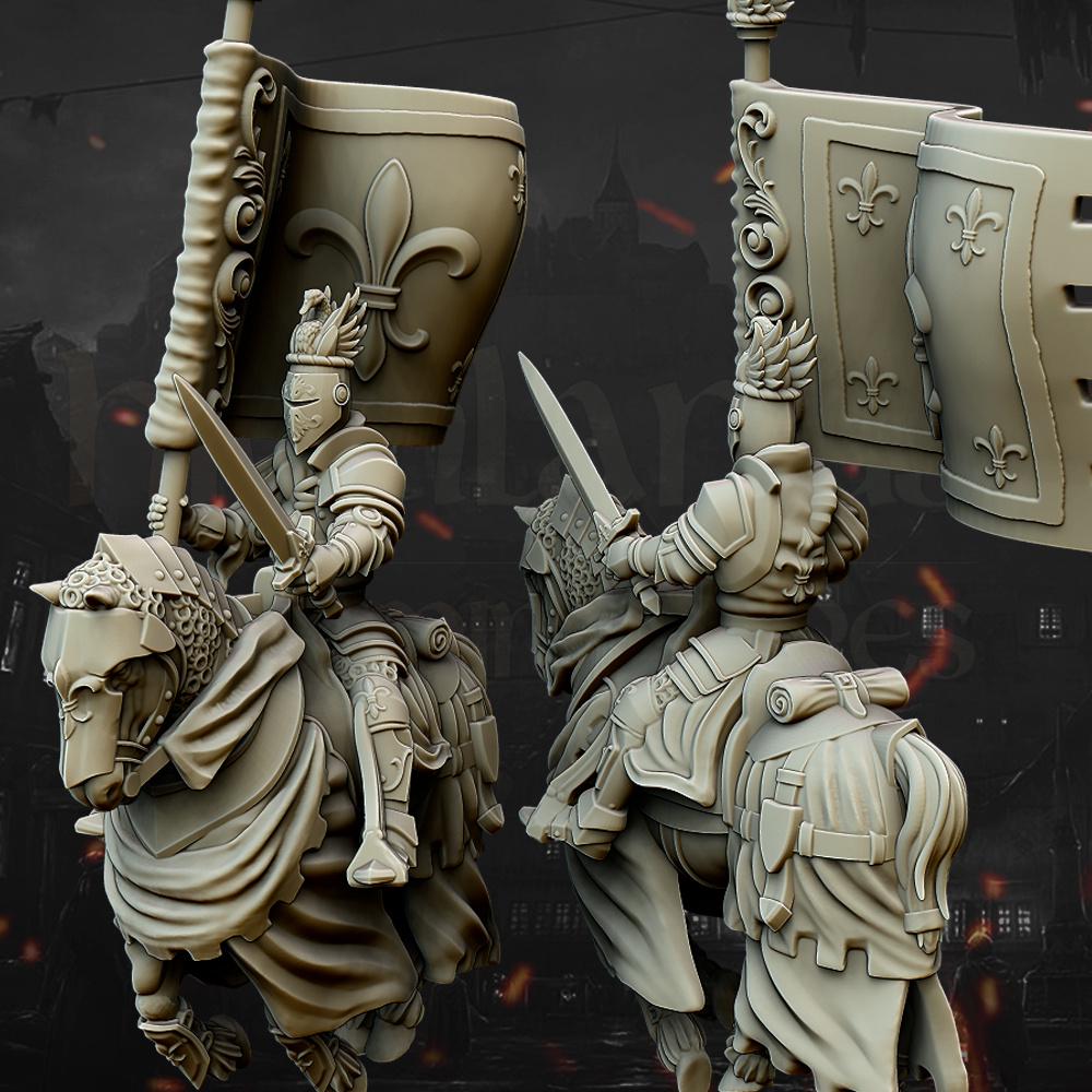 Heavy Cavalry with Command Group 10 models Highland Miniatures Cavalry various scales (US tariffs are pre-paid by us)