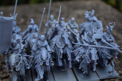 Grail Knights with Command Group 10 models Highland Miniatures Cavalry various scales (US tariffs are pre-paid by us)