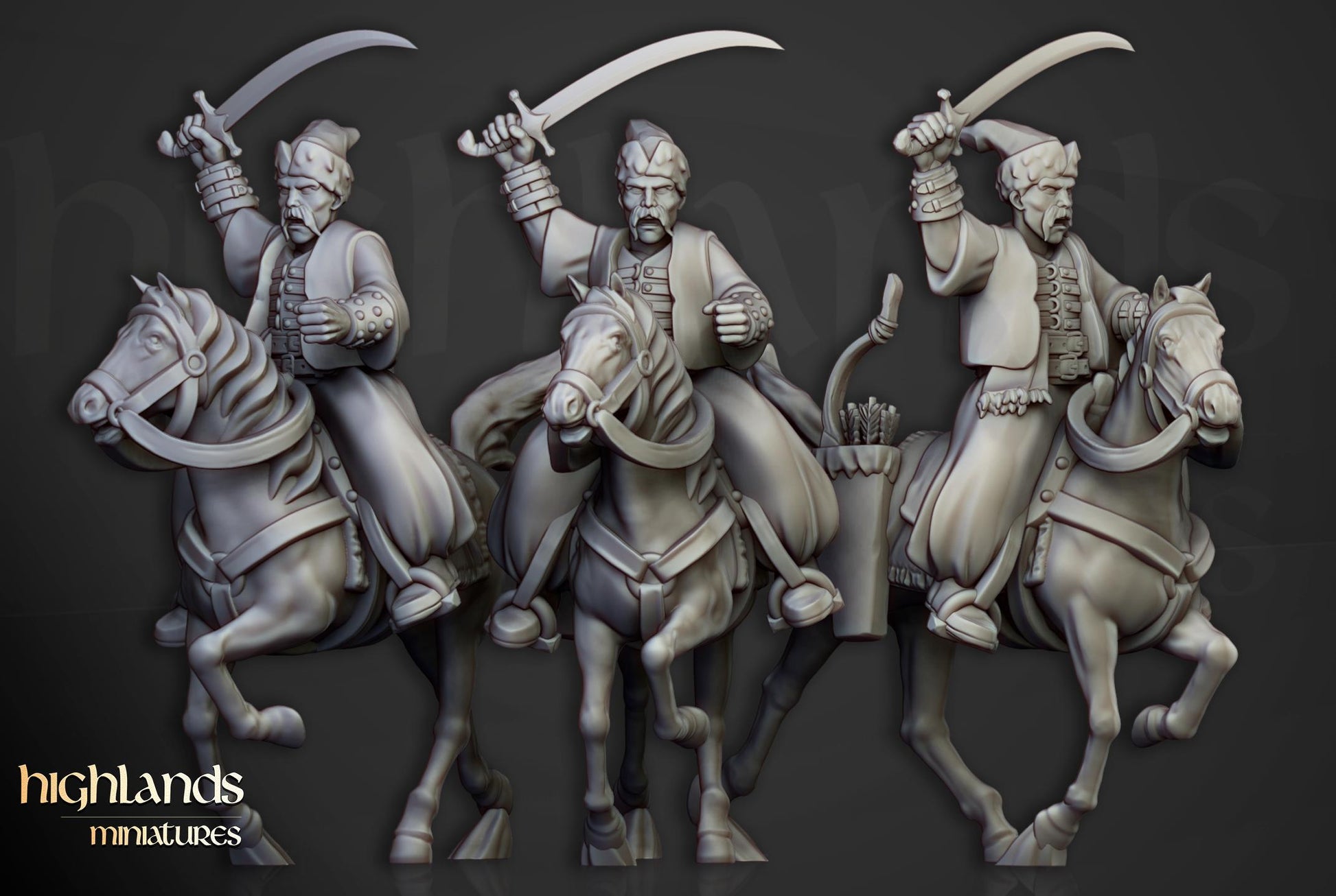 Cossacks Light Cavalry 10 multipart models Highland Miniatures Cavalry various scales (US tariffs are pre-paid by us)