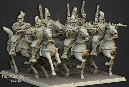 Black Riders Pistoliers 10 multipart models Highland Miniatures Cavalry various scales (US tariffs are pre-paid by us)