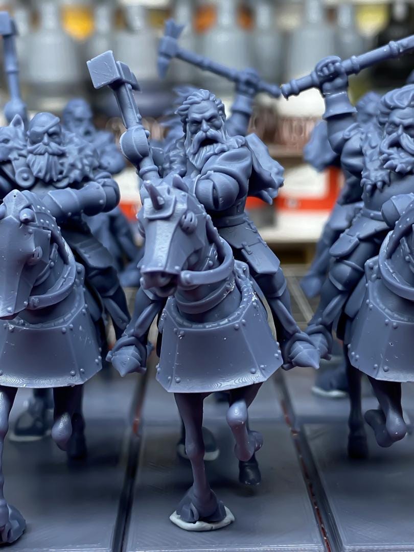 Knights of Mergenheim with Command Group 10 models Highland Miniatures Cavalry various scales (US tariffs are pre-paid by us)