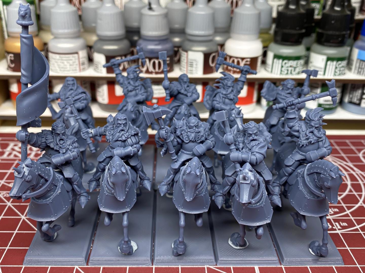 Knights of Mergenheim with Command Group 10 models Highland Miniatures Cavalry various scales (US tariffs are pre-paid by us)