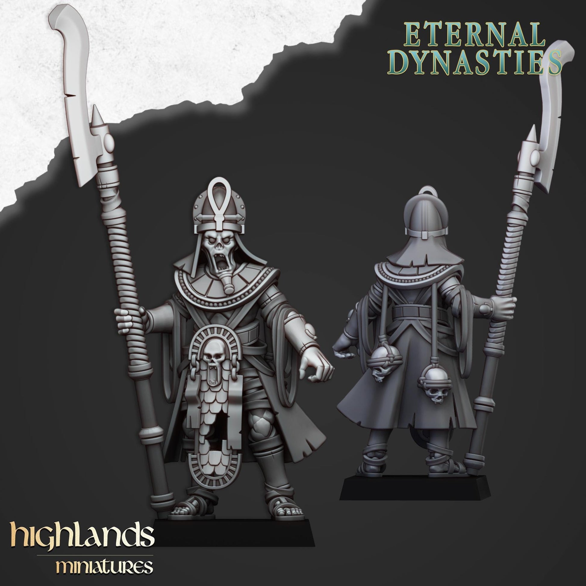 Eternal Prince Undead Champion Highland Miniatures Hero Various Scales (US tariffs are pre-paid by us)