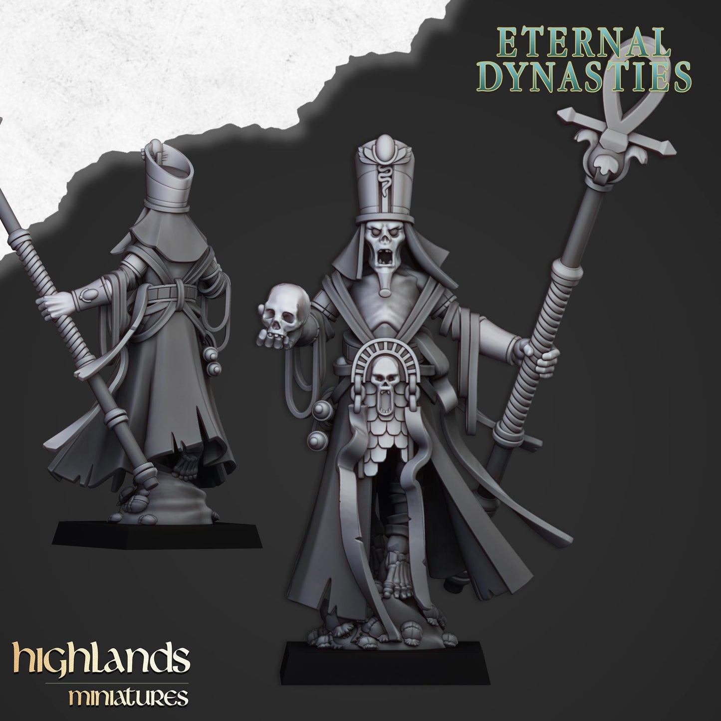 Eternal Priest Undead Champion Highland Miniatures Hero Various Scales (US tariffs are pre-paid by us)