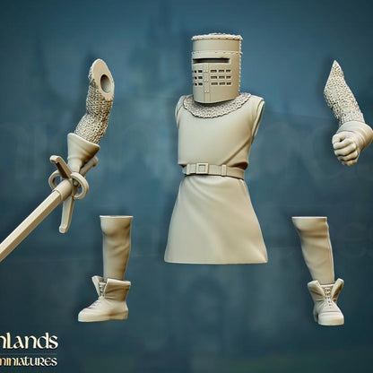 Black Knight Multipart Highland Miniatures Hero Various Scales (US tariffs are pre-paid by us)