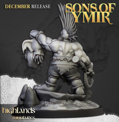 Dwarf Troll Seeker with Scenic Base Highland Miniatures Hero Various Scales (US tariffs are pre-paid by us)
