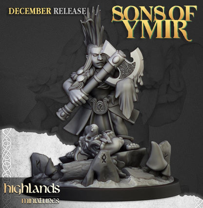 Dwarf Troll Seeker with Scenic Base Highland Miniatures Hero Various Scales (US tariffs are pre-paid by us)