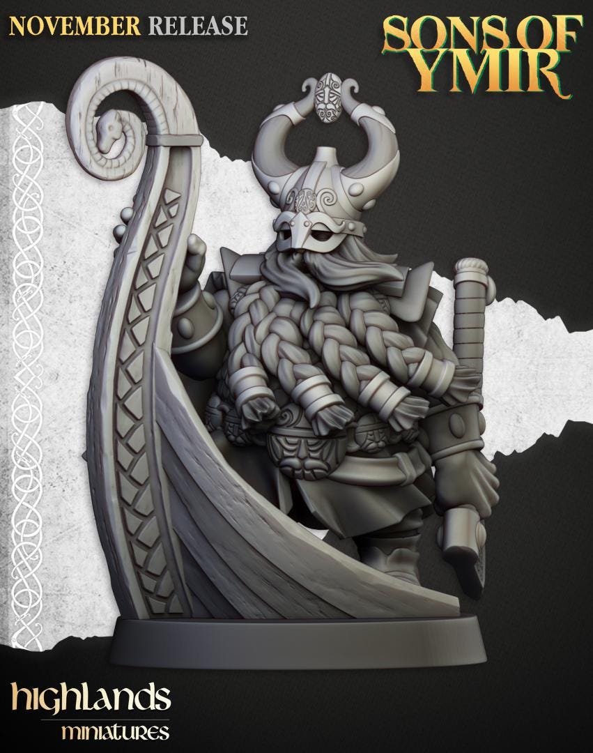 Dwarf Sea Lord Highland Miniatures Hero Various Scales (US tariffs are pre-paid by us)