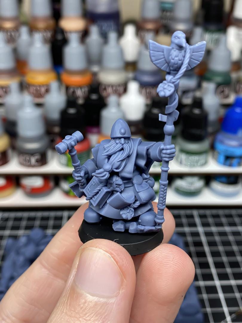 Dwarf Rune Priests 2 models Highland Miniatures Hero Various Scales (US tariffs are pre-paid by us)