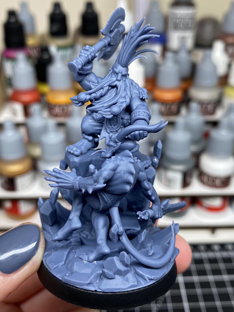 Dwarf Demon Seeker with Scenic Base Highland Miniatures Hero Various Scales (US tariffs are pre-paid by us)