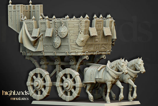 Wittemberg Wagon Mobile Fortress Highland Miniatures Various Scales (US tariffs are pre-paid by us)