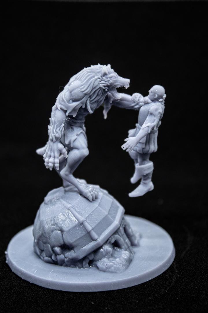 Werewolves with Scenic Bases 3 models Highland Miniatures Various Scales (US tariffs are pre-paid by us)