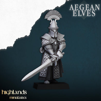 Swords of Messara Aegean Elves with Command Group 10 models Highland Miniatures Various Scales (US tariffs are pre-paid by us)