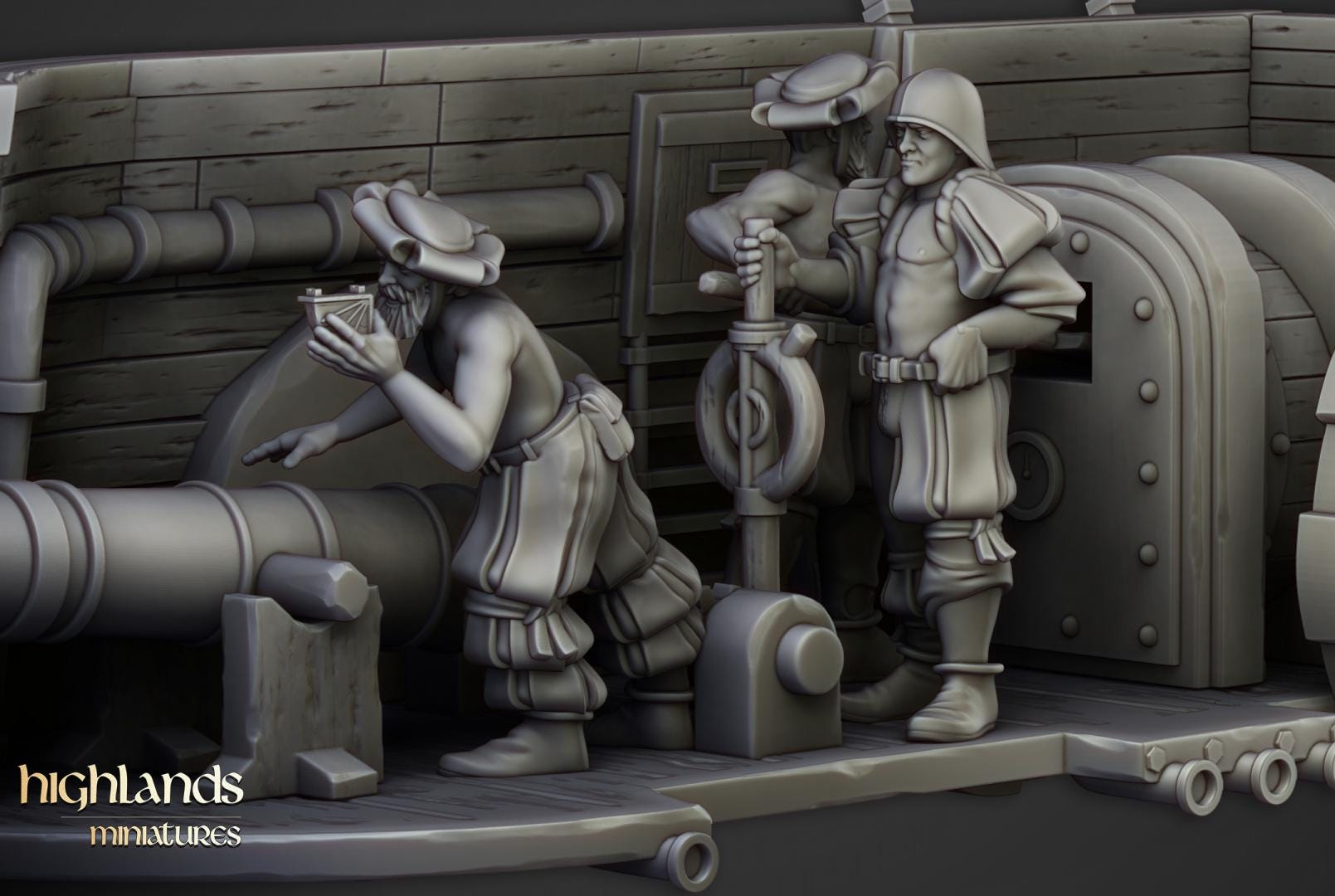 Sunland Steam Tank Iron Opinicus Highland Miniatures War Machine various scales (US tariffs are pre-paid by us)