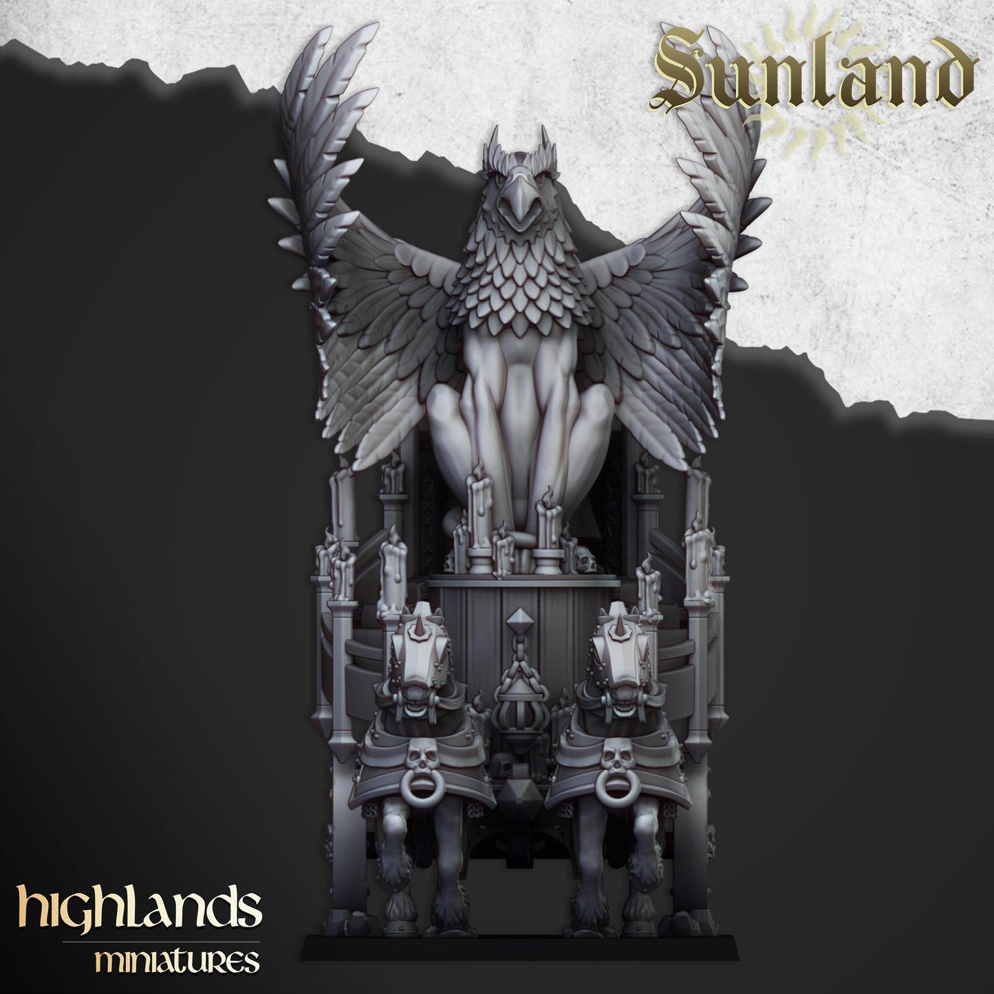 Sunland Altar Wagon with Champion Highland Miniatures Hero Various Scales (US tariffs are pre-paid by us)