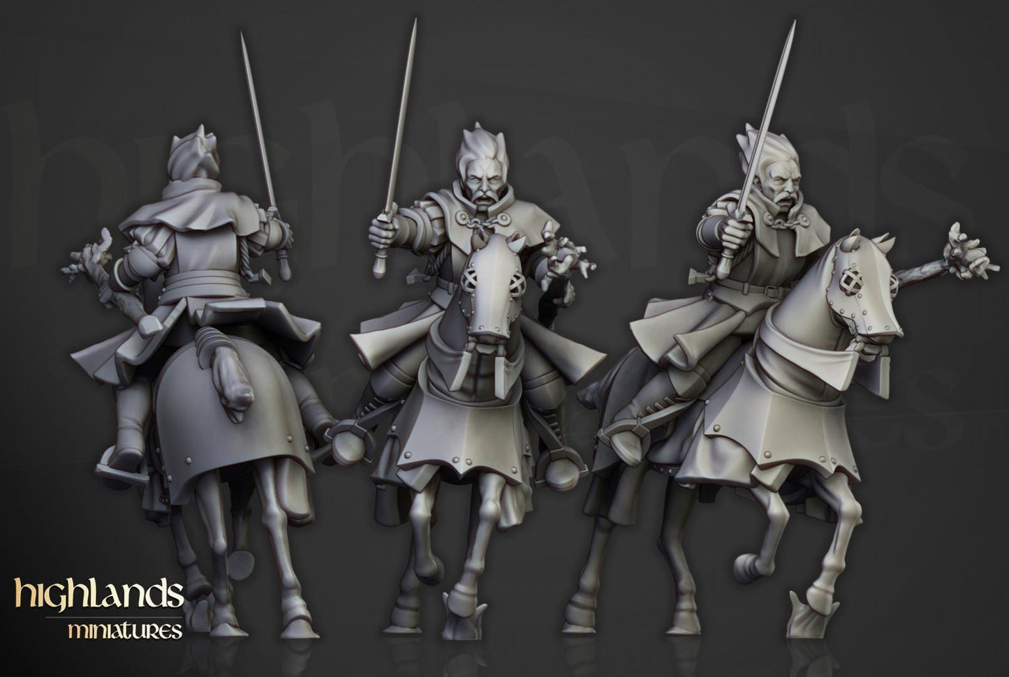 Sunland Battle Wizard on Horse 2 Variants Highland Miniatures Hero Various Scales (US tariffs are pre-paid by us)