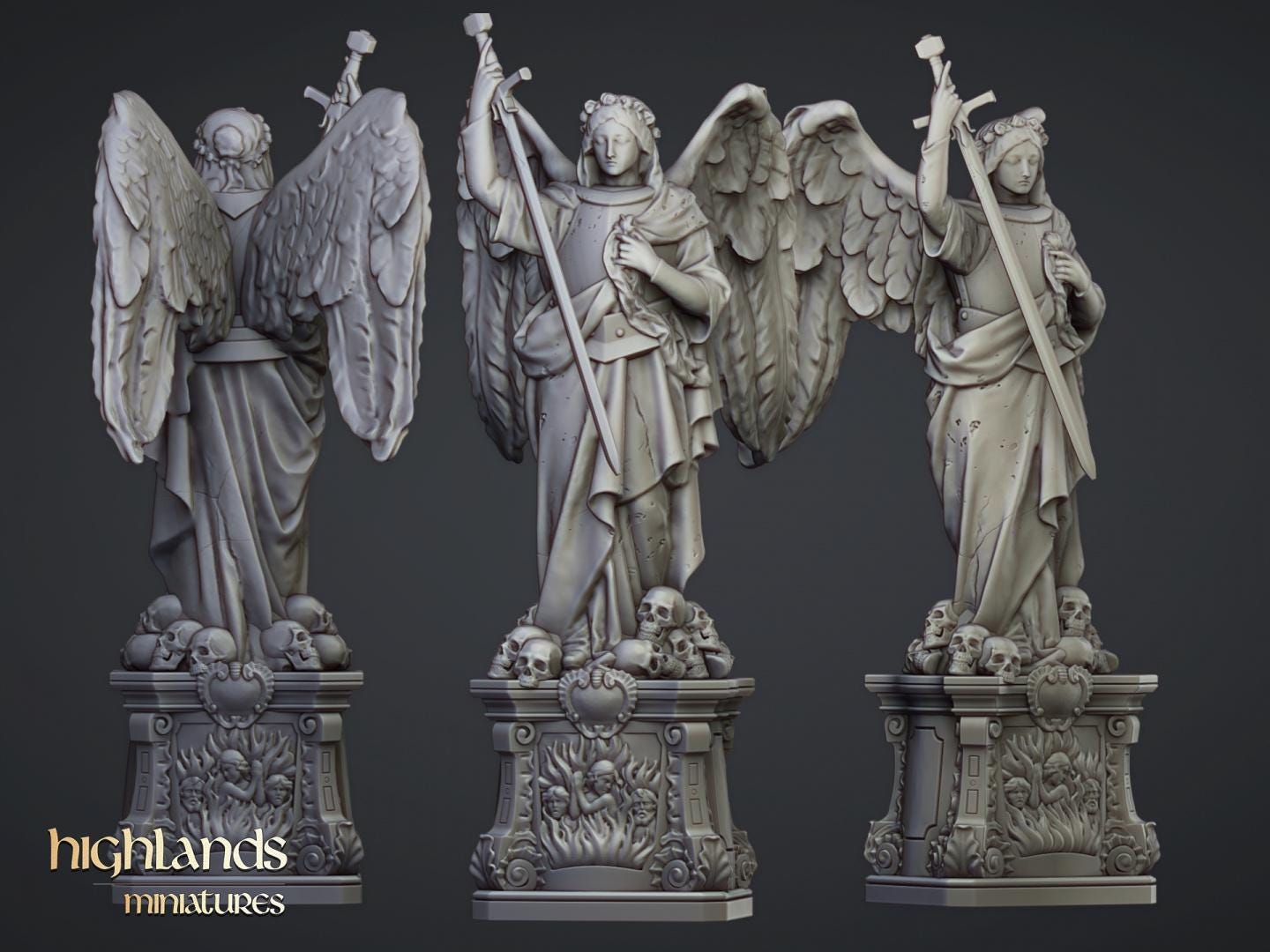 Statue of Saint Helena Highland Miniatures Terrain Various Scales (US tariffs are pre-paid by us)