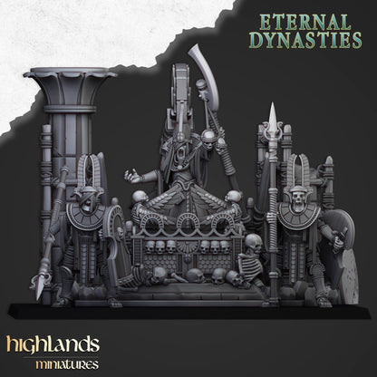 Eternal Pharaoh Funeral Ship with Crew Highland Miniatures Undead Various Scales (US tariffs are pre-paid by us)