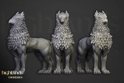 Knights of the Rising Sun on Griffons 3 models Highland Miniatures Various Scales (US tariffs are pre-paid by us)