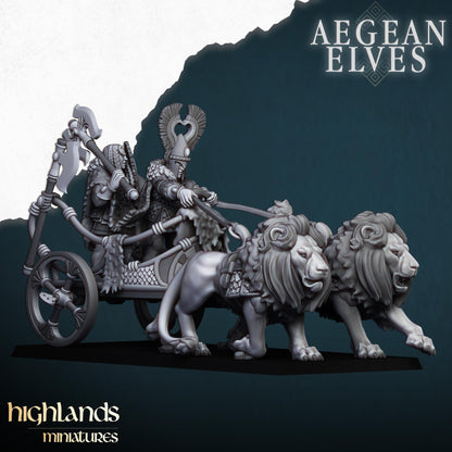 Nemean Lions Chariot Aegean Elves Highland Miniatures Various Scales (US tariffs are pre-paid by us)