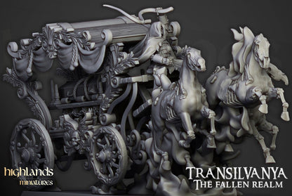 Boyar Chariot Highland Miniatures Transilvanya Undead Various Scales (US tariffs are pre-paid by us)