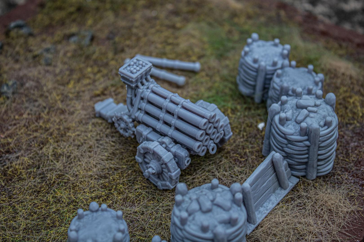 Sunland Artillery Battery with Crew, Cannon, Mortar, Volley Gun Highland Miniatures Various Scales