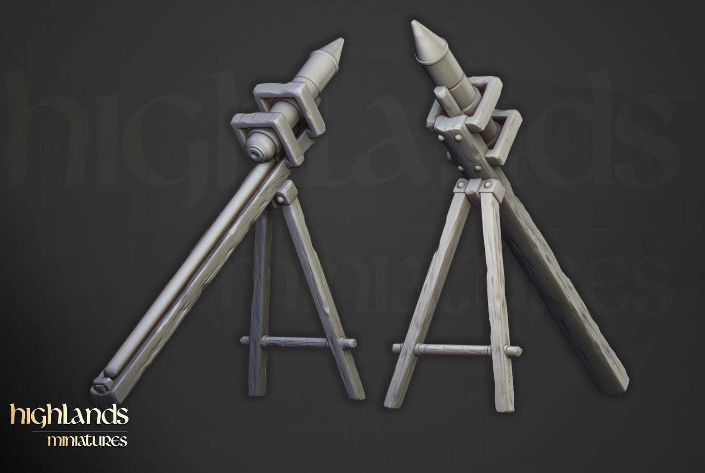 Sunland Rocket Launcher Highland Miniatures Various Scales (US tariffs are pre-paid by us)