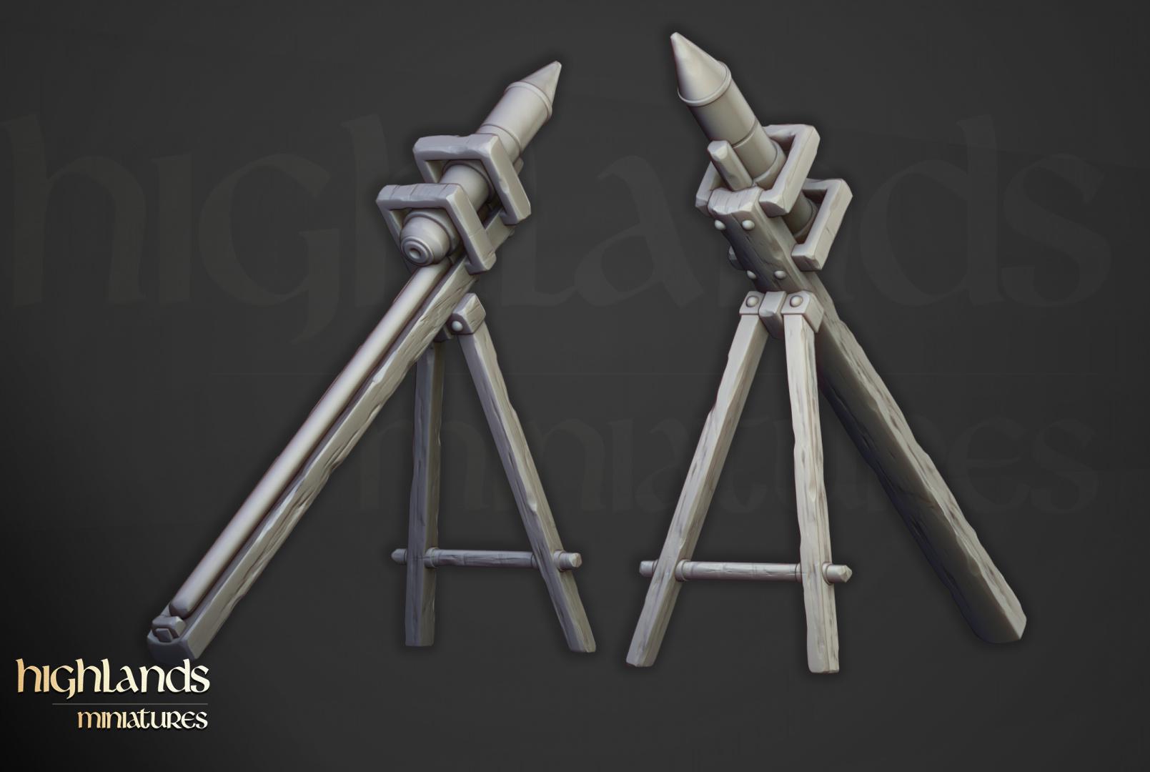 Sunland Rocket Launcher Highland Miniatures Various Scales (US tariffs are pre-paid by us)