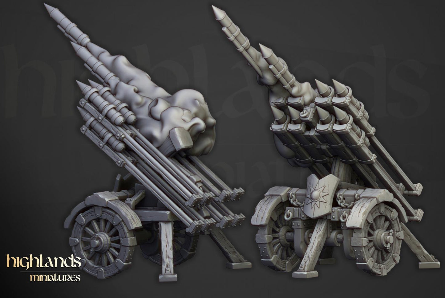 Sunland Rocket Launcher Highland Miniatures Various Scales (US tariffs are pre-paid by us)