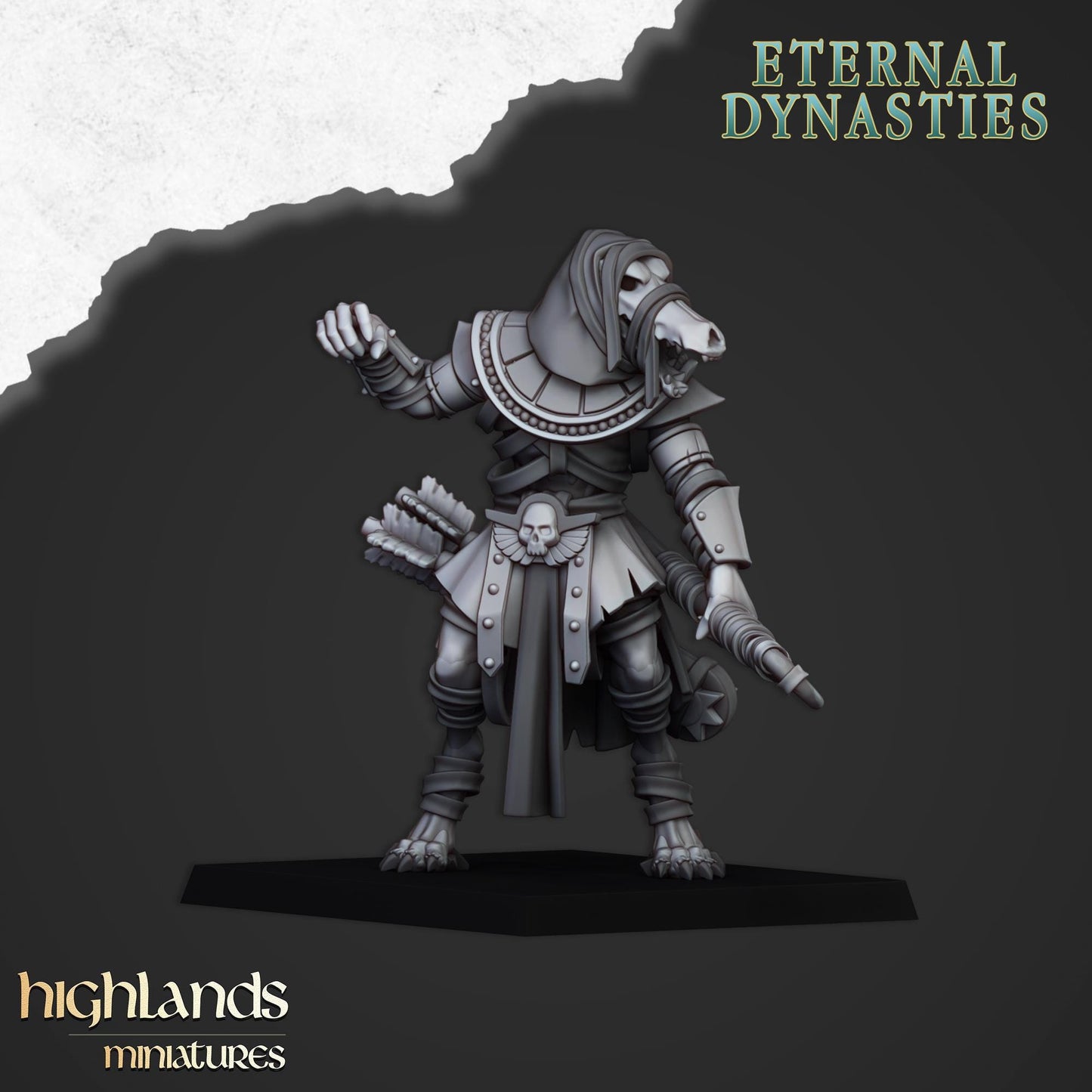 Eternal Anubis Guard Monstrous Infantry 3 models Highland Miniatures Various Scales (US tariffs are pre-paid by us)