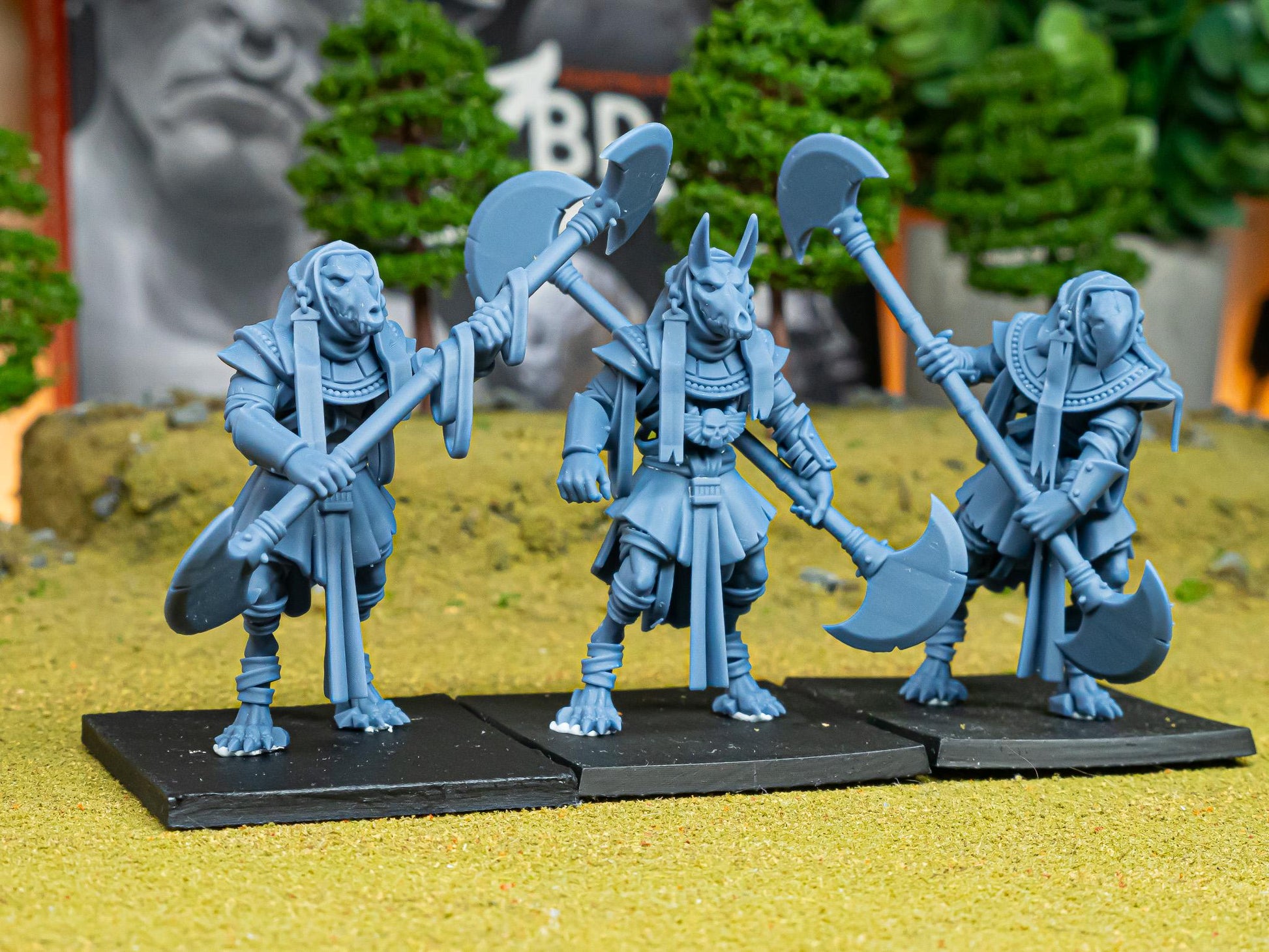 Eternal Anubis Guard Monstrous Infantry 3 models Highland Miniatures Various Scales (US tariffs are pre-paid by us)