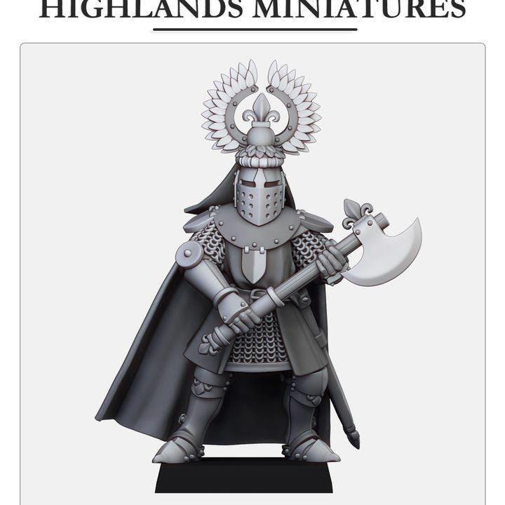 Dismounted Gallia Duke 2 variants Highland Miniatures Hero Various Scales (US tariffs are pre-paid by us)