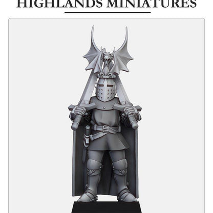 Dismounted Sir Jaume with dual swords Highland Miniatures Gallia Hero Various Scales (US tariffs are pre-paid by us)