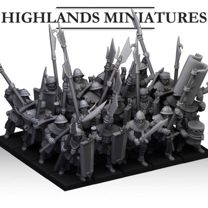 Gallia Men at Arms with Command Group 10 models Highland Miniatures Various Scales (US tariffs are pre-paid by us)