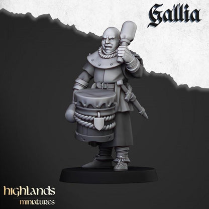 Gallia Men at Arms with Command Group 10 models Highland Miniatures Various Scales (US tariffs are pre-paid by us)