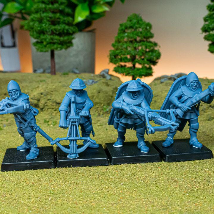 Gallia Shooters Crossbowmen with Command Group 10 models Highland Miniatures Various Scales (US tariffs are pre-paid by us)