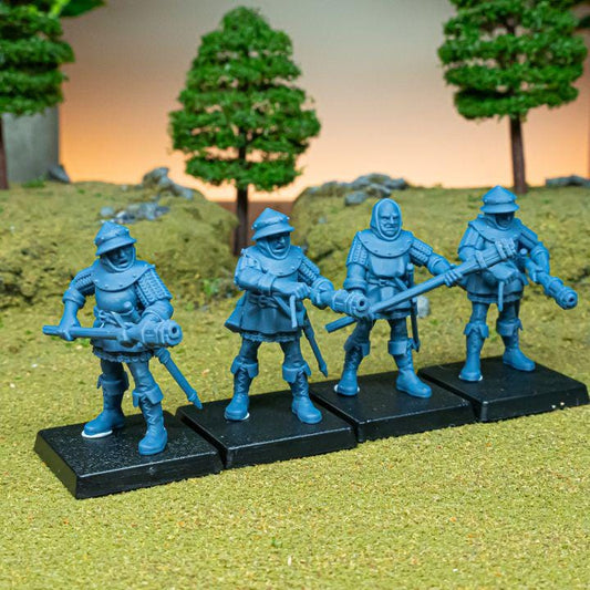 Gallia Handgunners Crossbowmen with Command Group 10 models Highland Miniatures Various Scales (US tariffs are pre-paid by us)