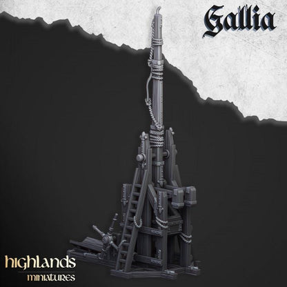 Gallia Trebuchet with Crew Highland Miniatures Various Scales (US tariffs are pre-paid by us)