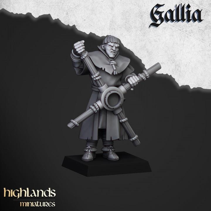 Gallia Trebuchet with Crew Highland Miniatures Various Scales (US tariffs are pre-paid by us)