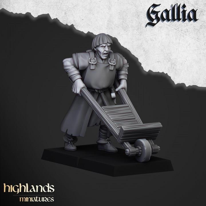 Gallia Trebuchet with Crew Highland Miniatures Various Scales (US tariffs are pre-paid by us)