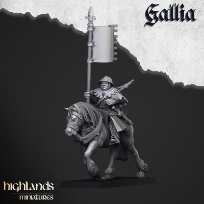 Mounted Men at Arms with Command Group 10 models Highland Miniatures Gallia Cavalry Various Scales (US tariffs are pre-paid by us)