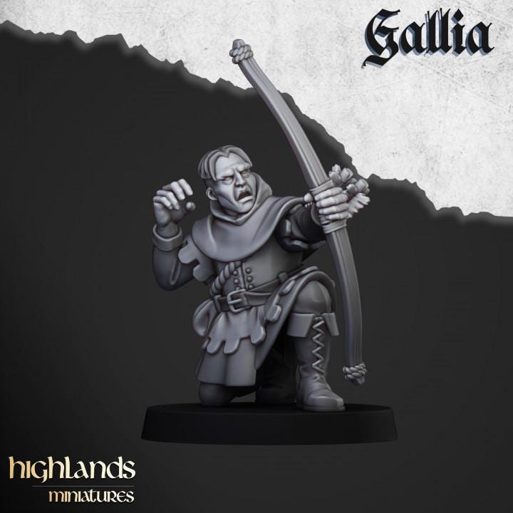 Robin Hood and the Sherwood Archers 10 models Highland Miniatures Various Scales (US tariffs are pre-paid by us)