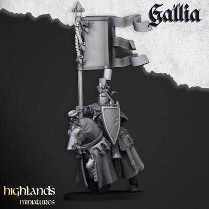 Royal Knights of Gallia with Command Group 10 models Highland Miniatures Cavalry Various Scales (US tariffs are pre-paid by us)