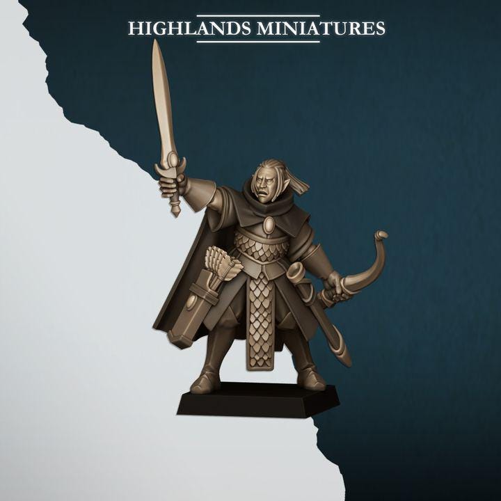 Aegean Elves Shadows 10 models Highland Miniatures Various Scales (US tariffs are pre-paid by us)