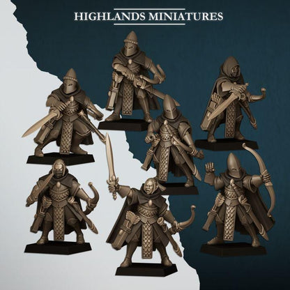 Aegean Elves Shadows 10 models Highland Miniatures Various Scales (US tariffs are pre-paid by us)