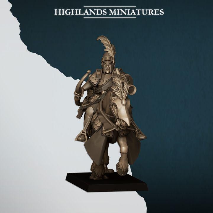 Aegean Elves Sea Hippeis with Command Group 10 models Highland Miniatures Cavalry various scales (US tariffs are pre-paid by us)