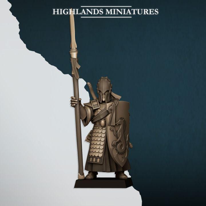 Aegean Sea Guard Aegean Elves with Command Group 10 models Highland Miniatures Various Scales (US tariffs are pre-paid by us)