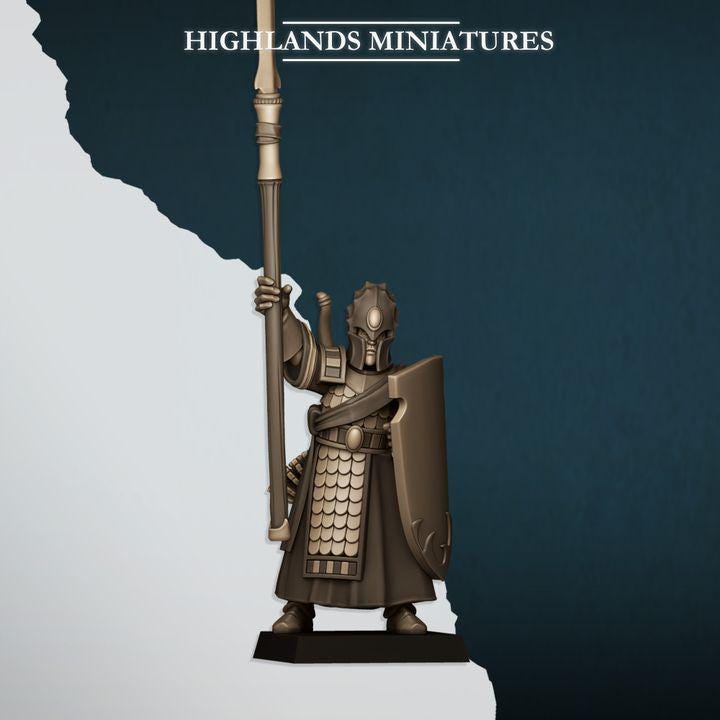 Aegean Sea Guard Aegean Elves with Command Group 10 models Highland Miniatures Various Scales (US tariffs are pre-paid by us)